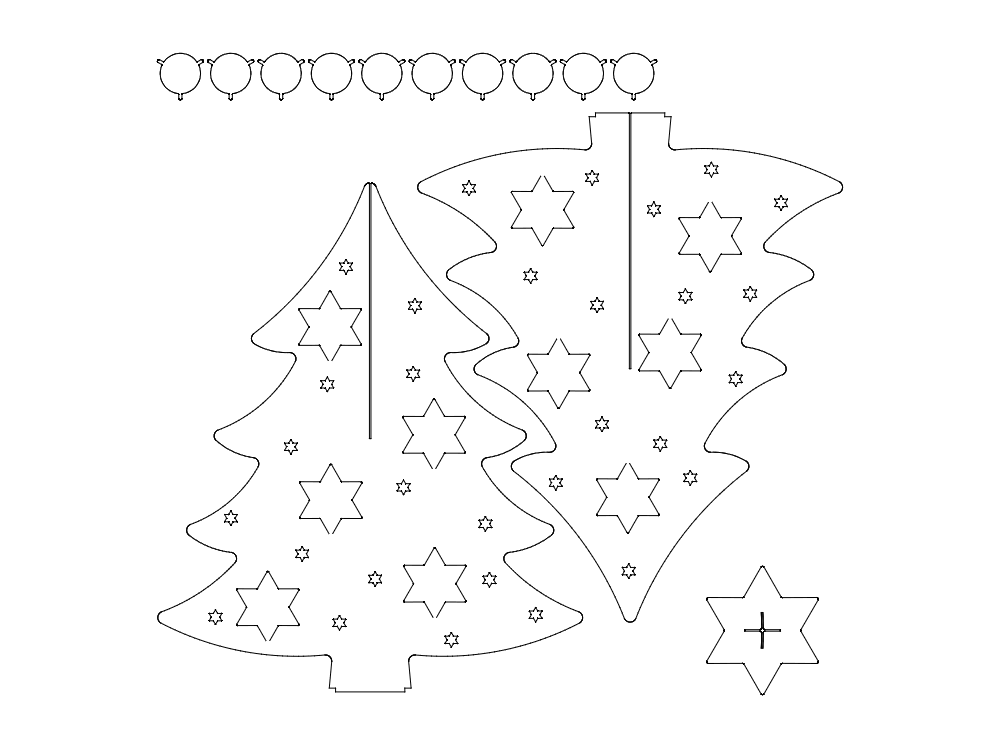 Weihnachtsbaum (Christmas tree) dxf File Free Download 3axis.co