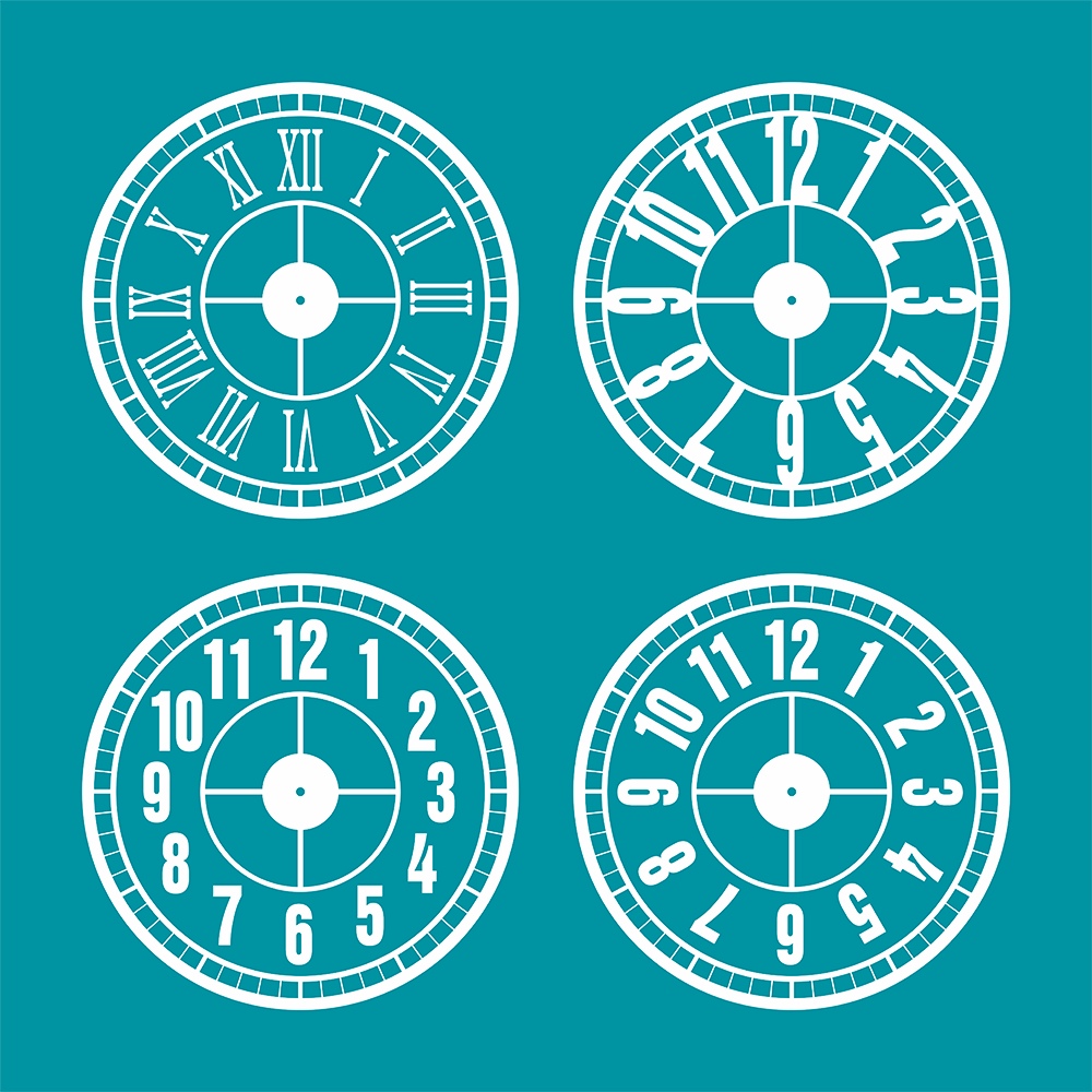 Printable Clock Faces DXF File Free Download 3axis.co