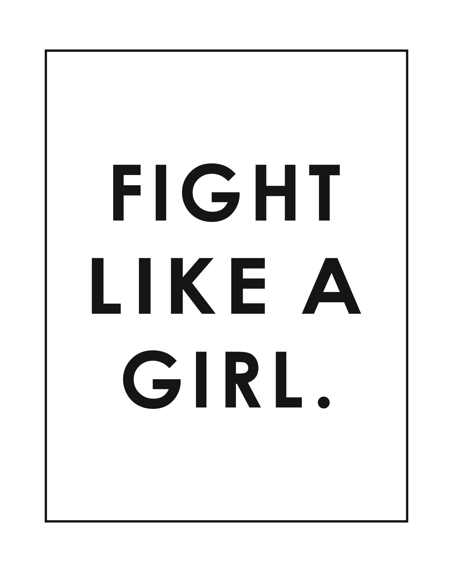 Fight Like a Girl Poster Free Vector cdr Download 3axis.co