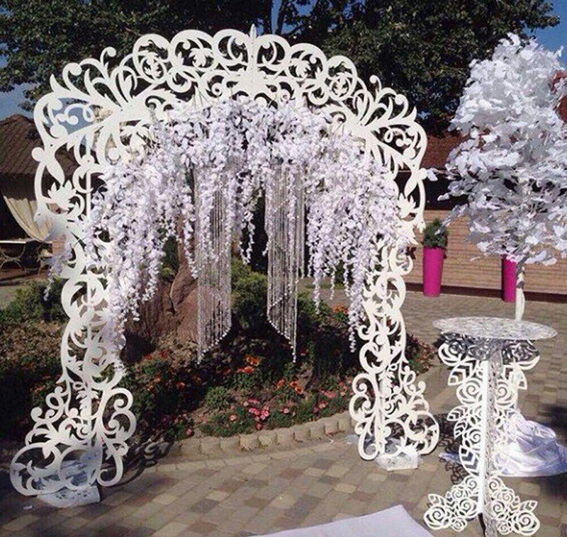 Decorative DIY Wedding Arch and Table Laser Cut Free Vector cdr