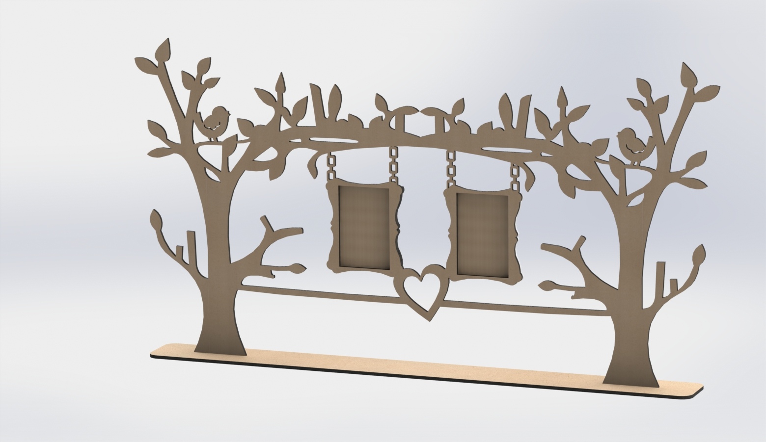 Laser Cut Tree Frame DXF File Free Download 3axis.co
