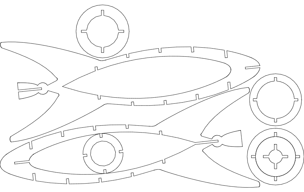 Rocket 3D Model dxf File Free Download 3axis.co