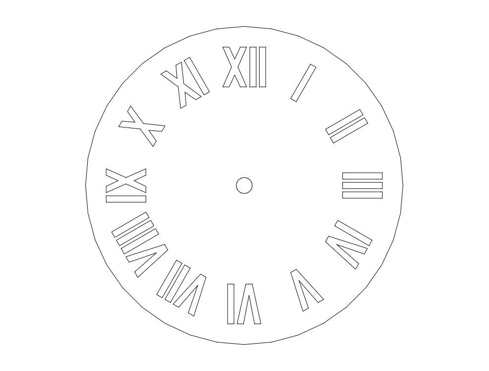 Roman Clock dxf File Free Download 3axis.co