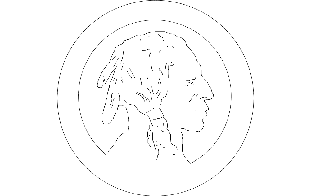 Indian Head dxf File Free Download 3axis.co