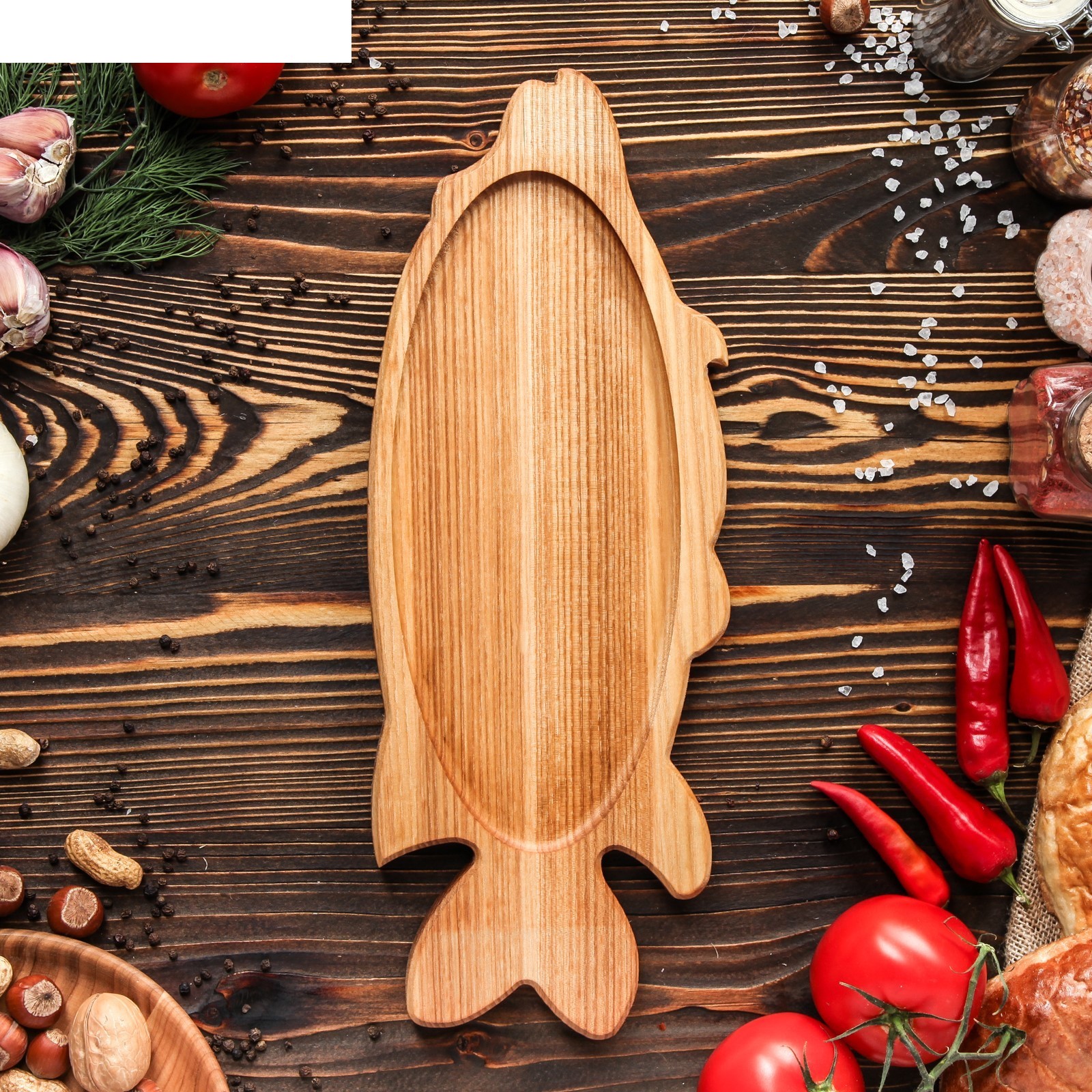 Wooden Platter Fish Style Tray Laser Cut CNC Scroll Saw Plans Free