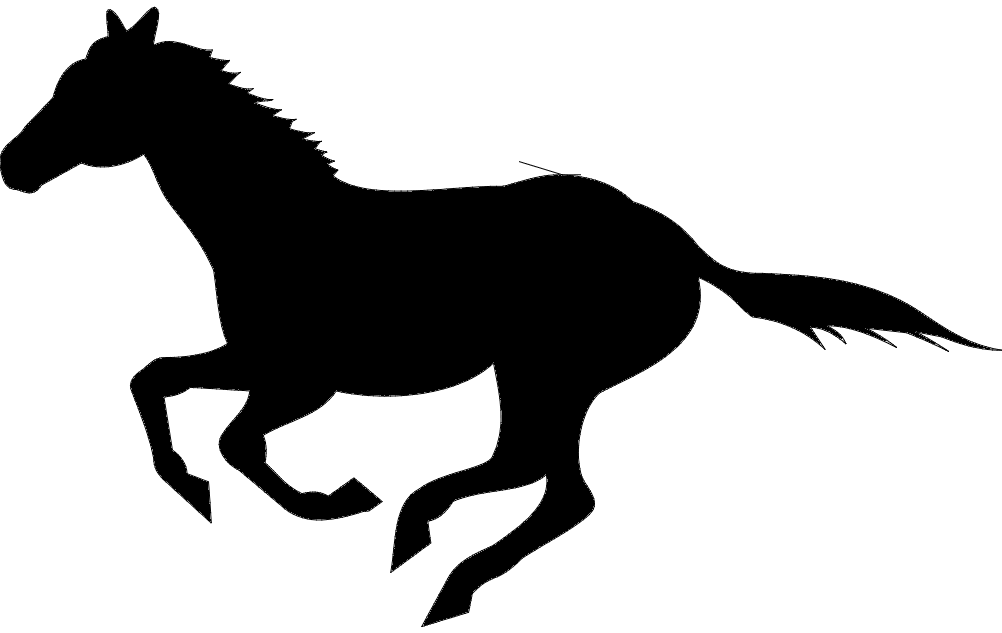 Running Horse Silhouette dxf File Free Download 3axis.co