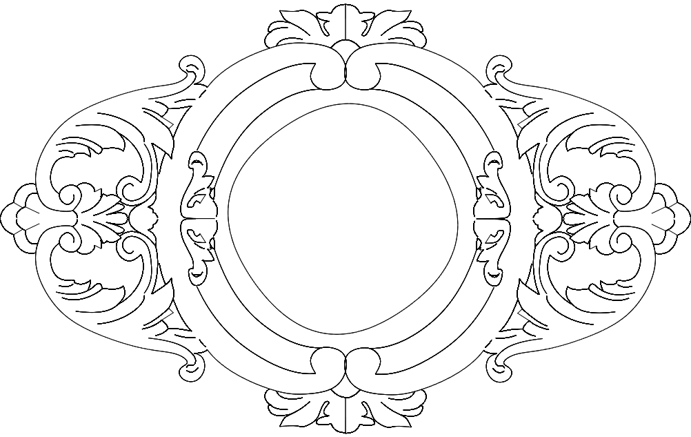 Round Frame dxf File Free Download 3axis.co