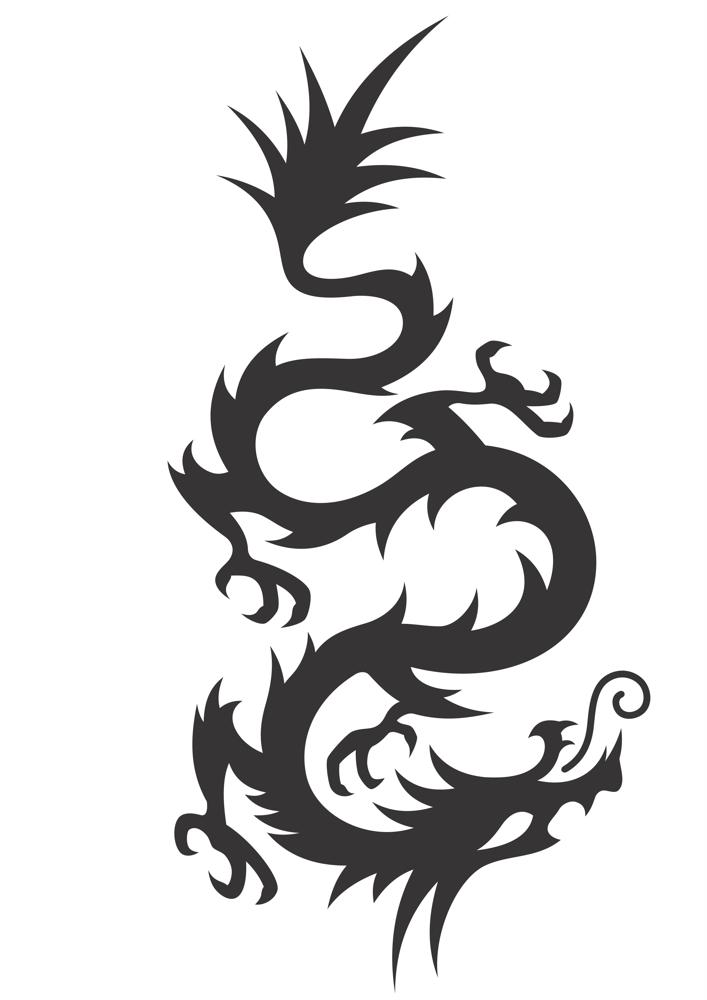 Chinese Dragon Silhouette Vector Free Vector cdr Download 3axis.co