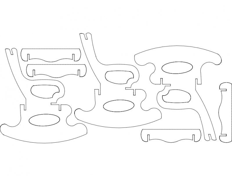 Rocking Chair S7 dxf File Free Download 3axis.co
