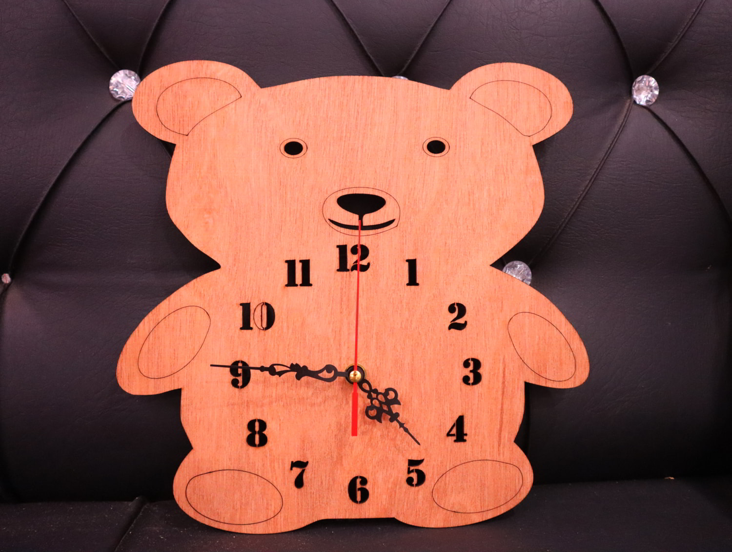 Laser Cut Teddy Bear Clock SVG DXF CDR AI PDF Free Download 3axis.co
