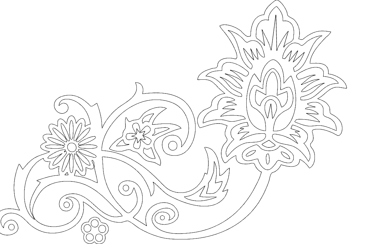 Floral dxf file Free Download 3axis.co