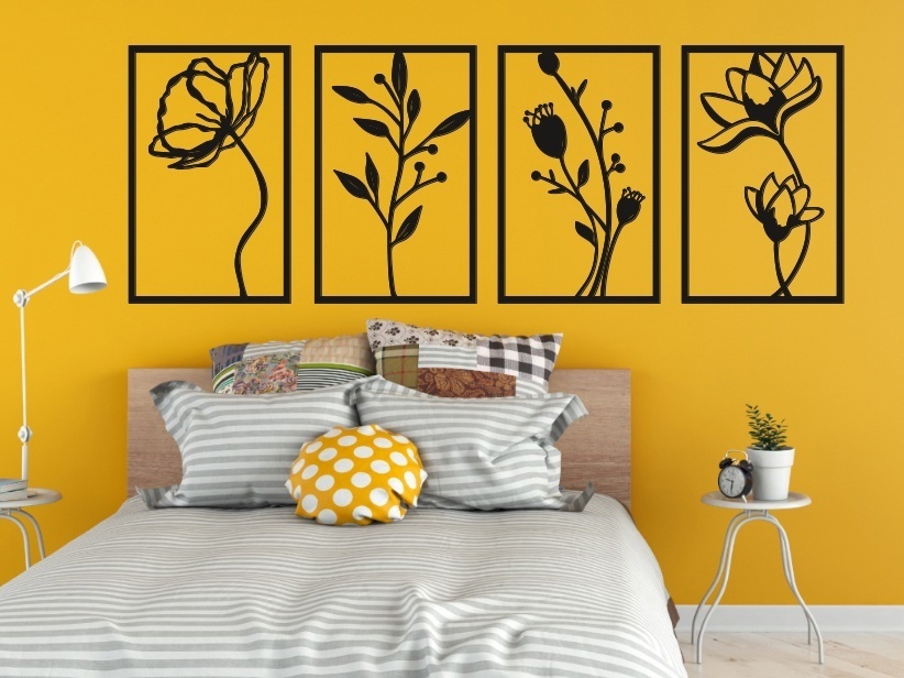 Laser Cut Flowers Wall Decor Free Vector cdr Download 3axis.co
