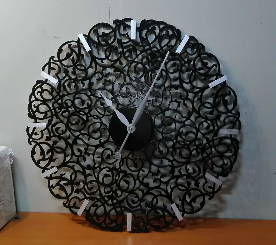 Laser Cut Unique Round Wall Clock Free Vector cdr Download 3axis.co