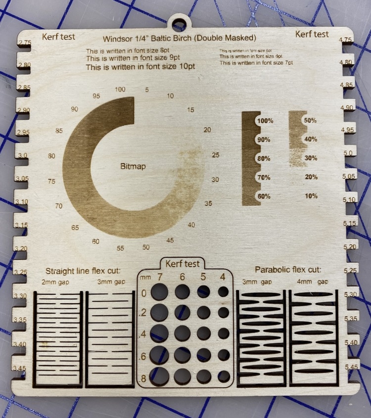 Laser Cut Material Testing Board Template Illustration (.ai) vector file free download 3axis.co