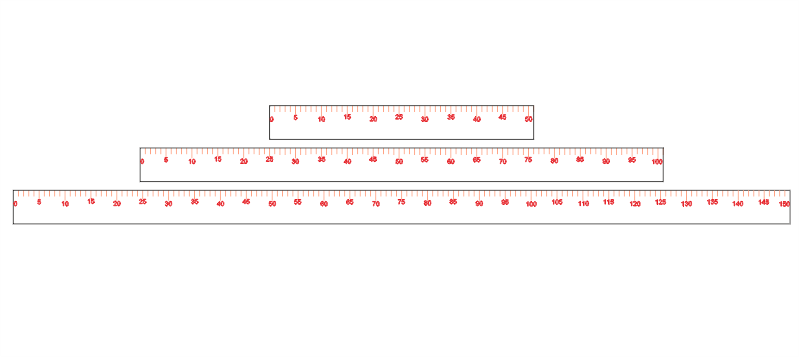Ruler Measure Vector Art DXF File Free Download 3axis.co