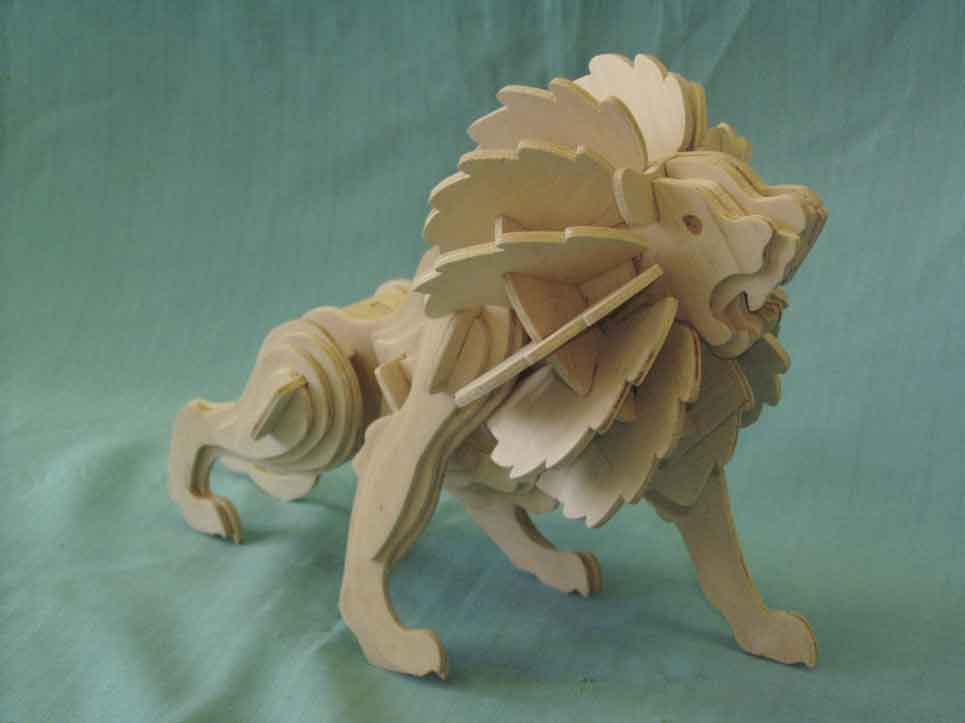 Lion 3d puzzle dxf File Free Download 3axis.co