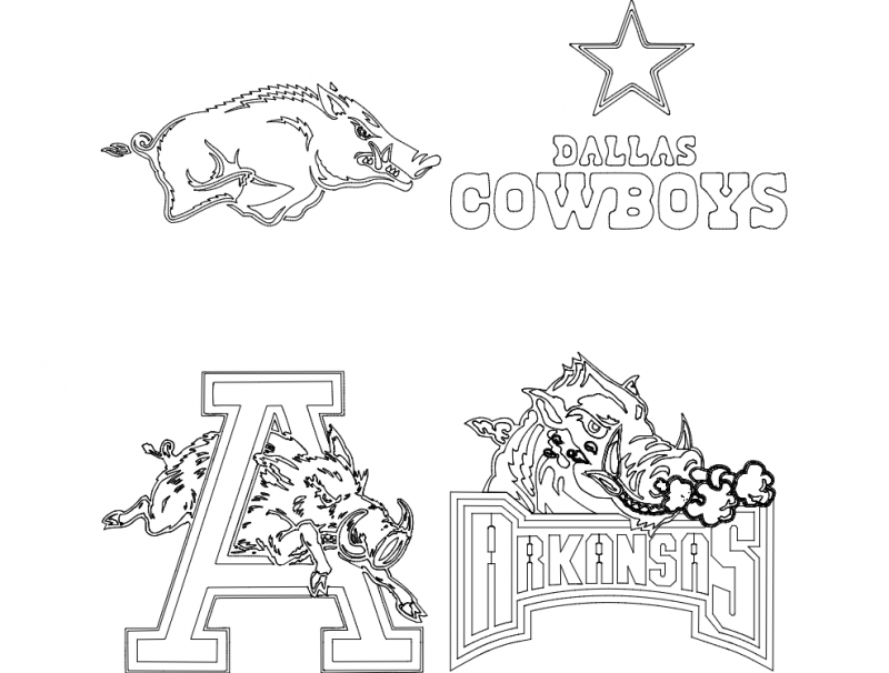 Arkansas Razorbacks Dallas Cowboys dxf File Free Download 3axis.co