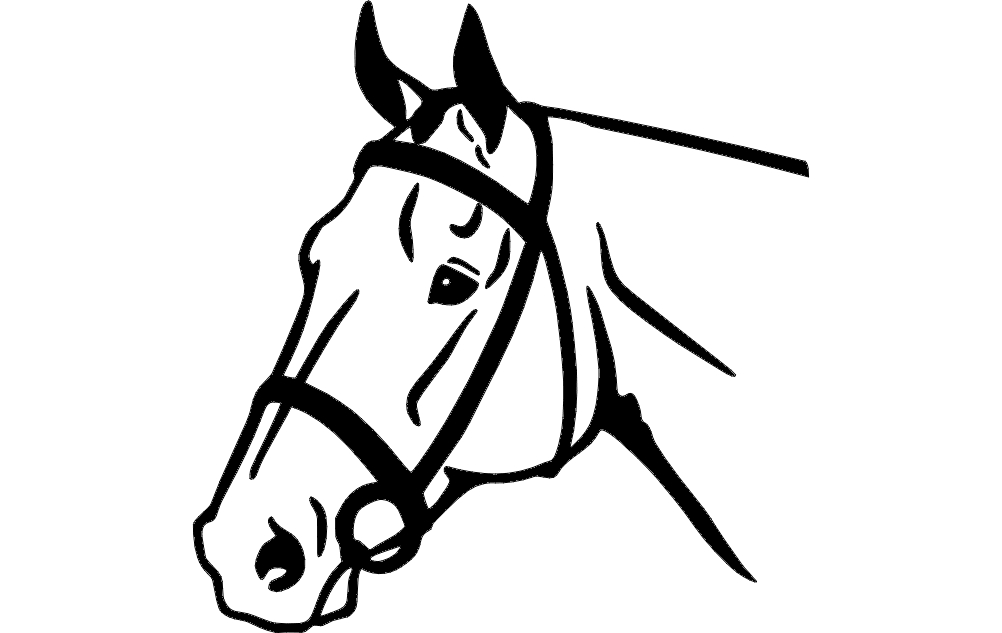 Horse Head Dxf File