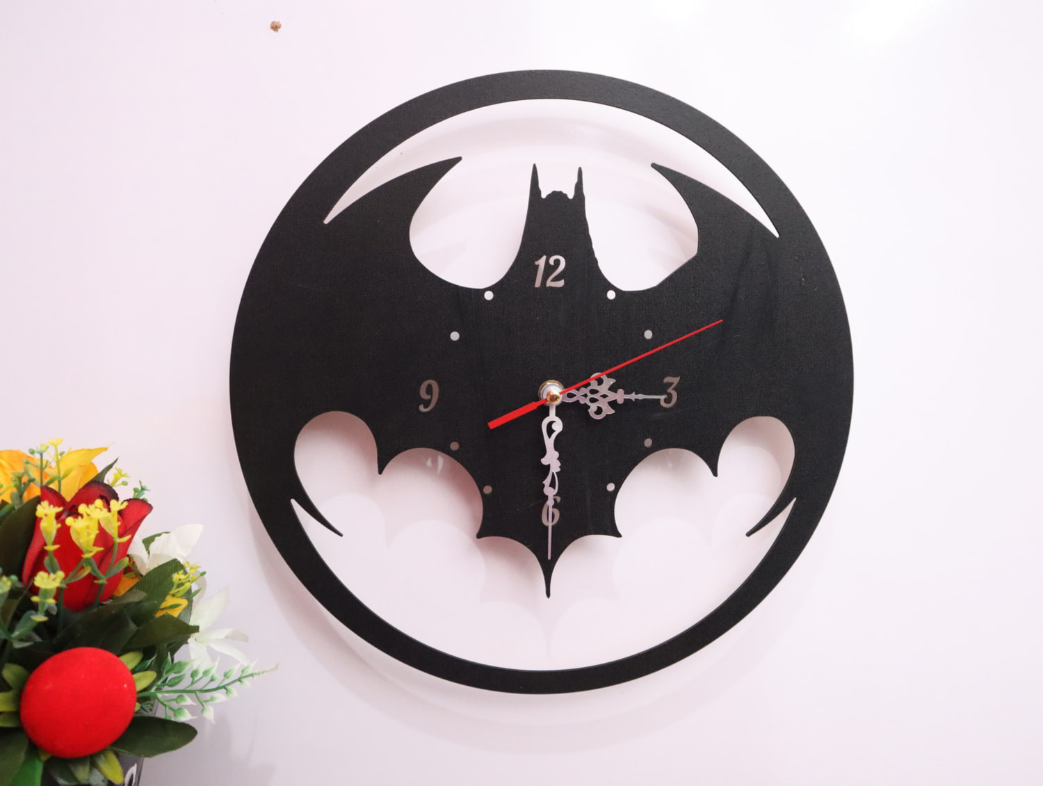 Laser Cut Batman Wall Clock SVG DXF CDR AI PDF Free Download 3axis.co