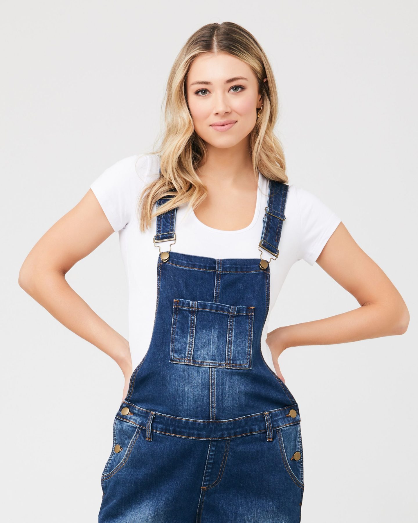 Denim Maternity Overalls Indigo 3 Bears