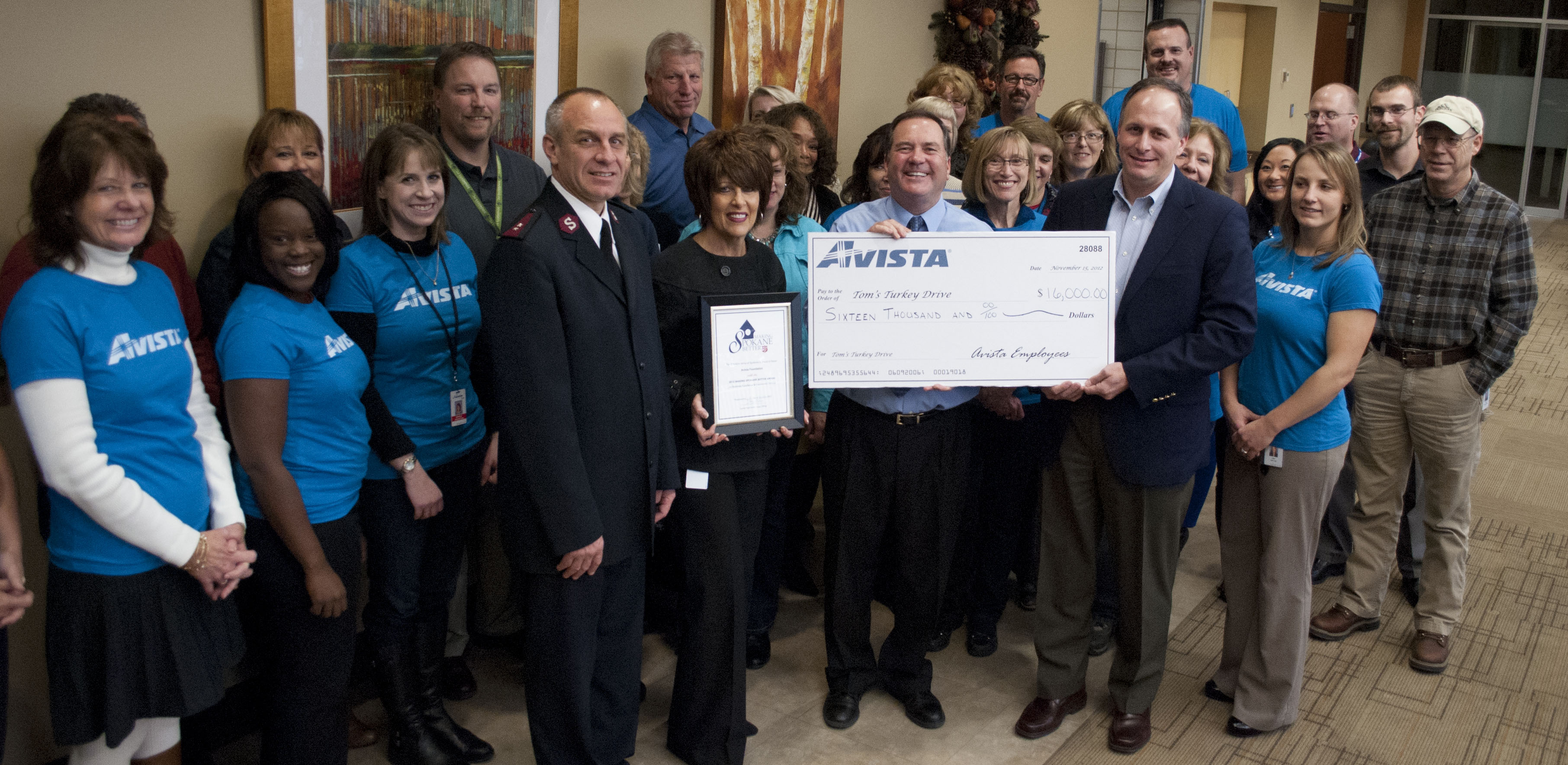 Salvation Army Honors Avista Foundation and Avista Employees