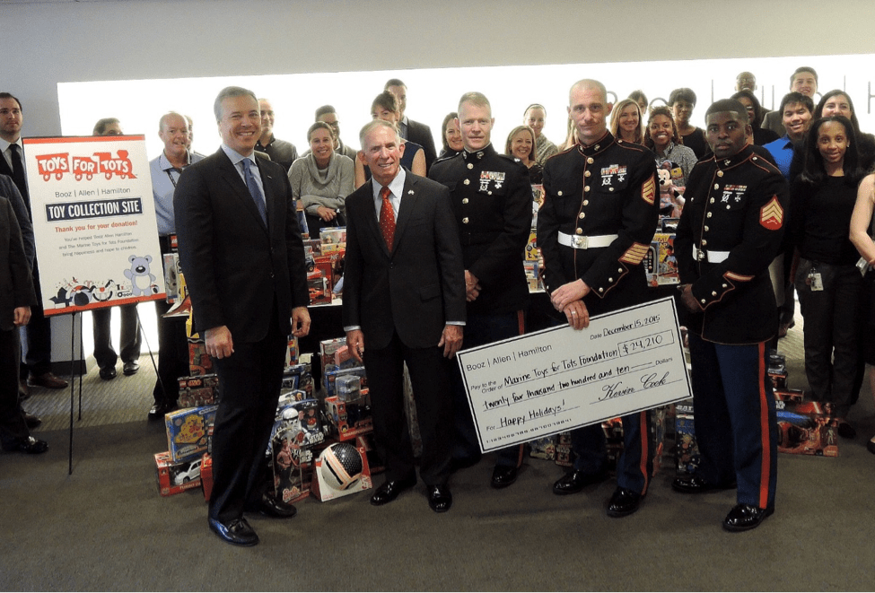Booz Allen Employees Donate to Marine Toys for Tots...