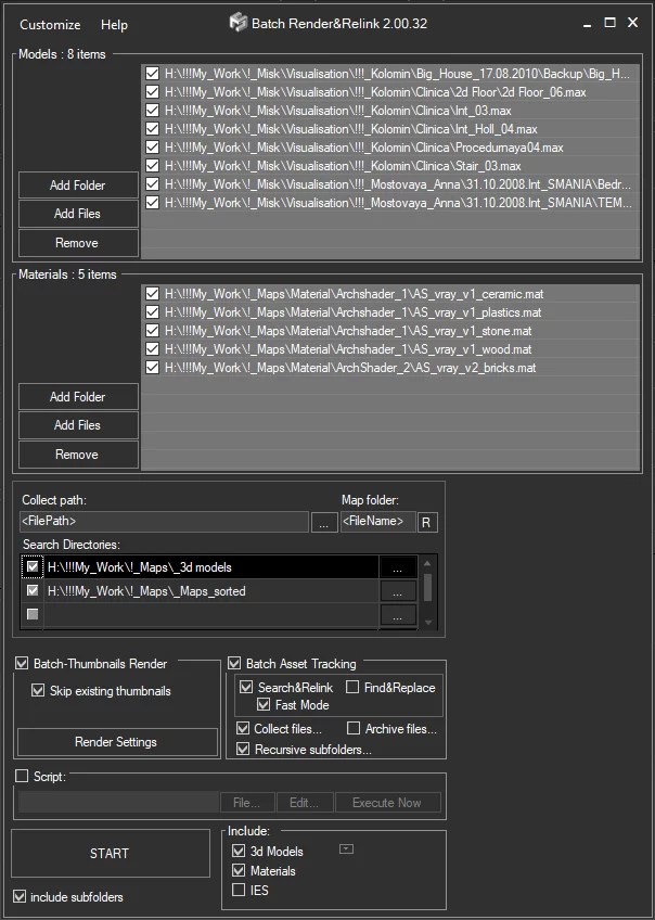 Batch Render&Relink Kstudio 3Ds Max Plugins