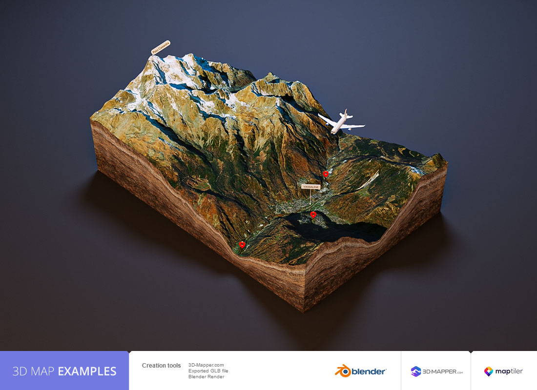 Free Blender addon 3D map Create Custom 3D Maps Online