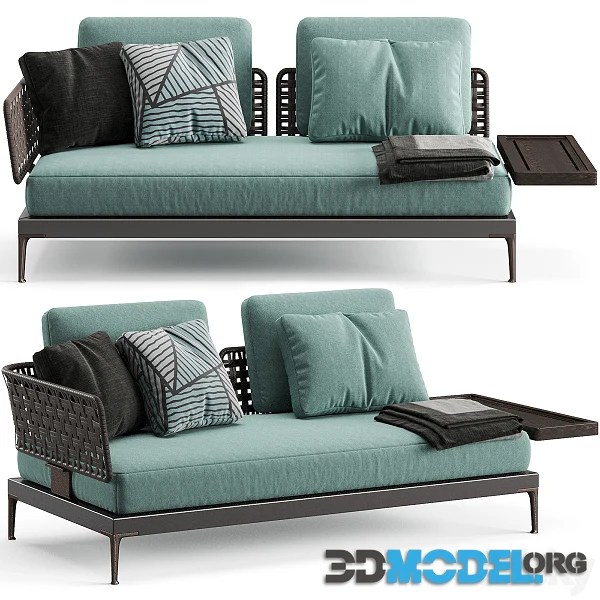 3D Model Minotti Patio Sofa with Top