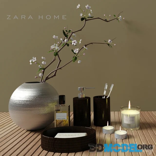 3D Model Bathroom Sets Zara Home