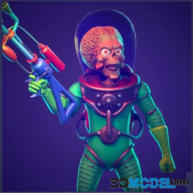 3D Model Mars Attacks Martian