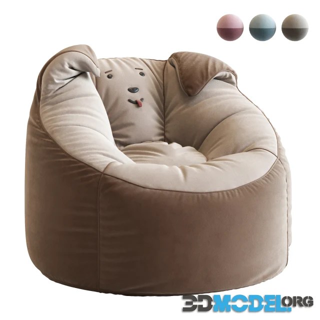 3D Model Animal Bean Bag Chairs