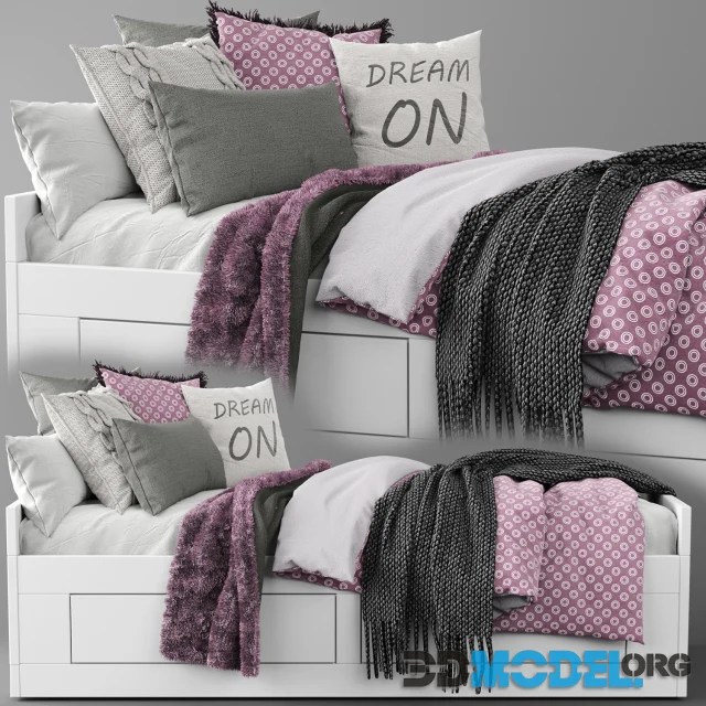 3D Model Ikea Brimnes Bed