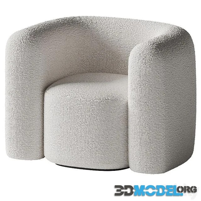 3D Model Hugger Chair by Leanne Ford Crate and Barrel