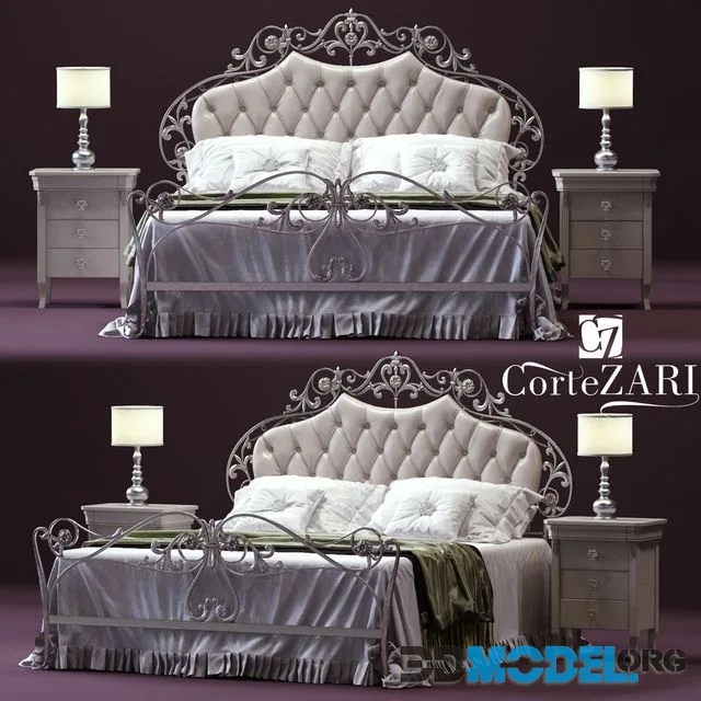3D Model CorteZARI OLIMPIA Double Bed