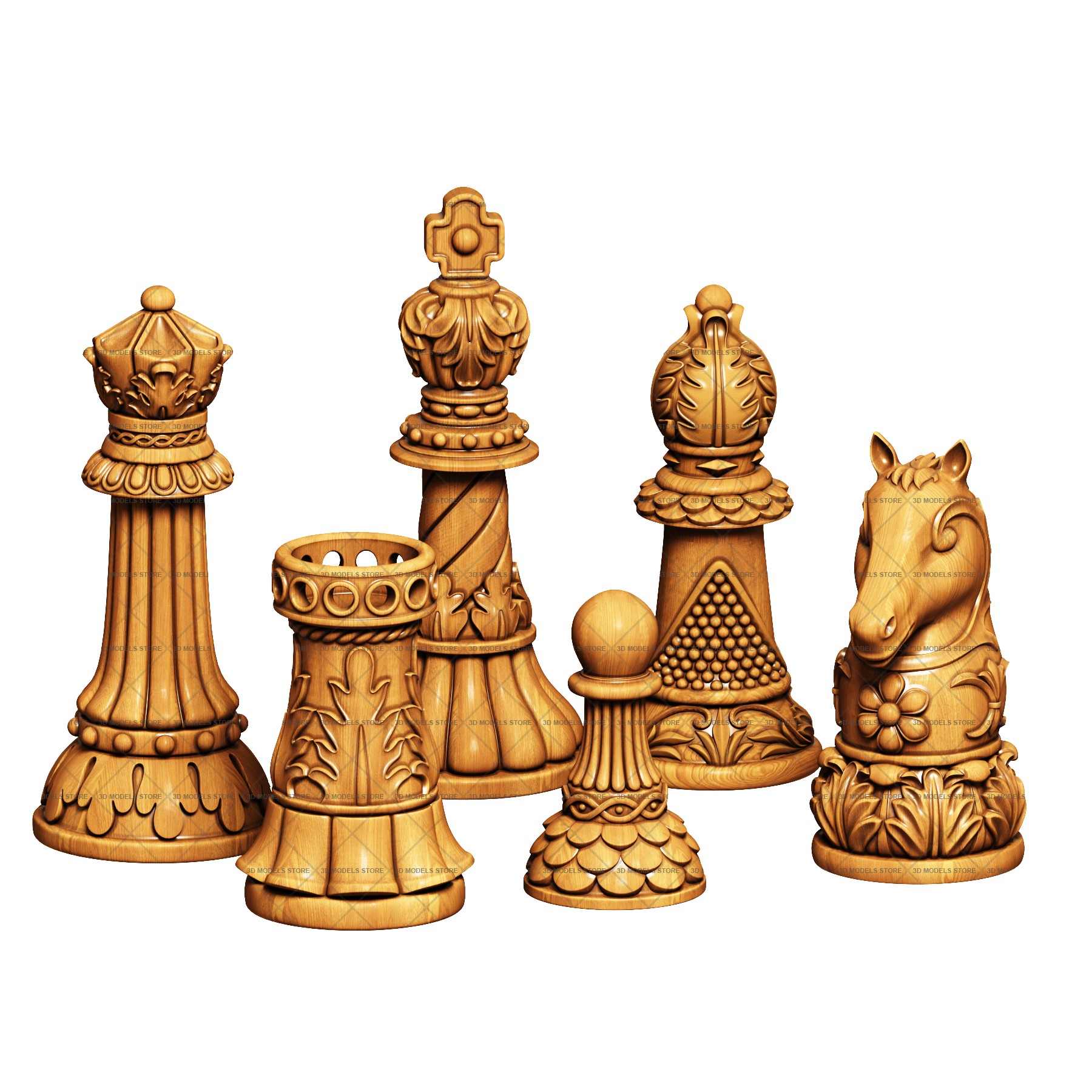 Staunton chess set shm_stl_set_0007