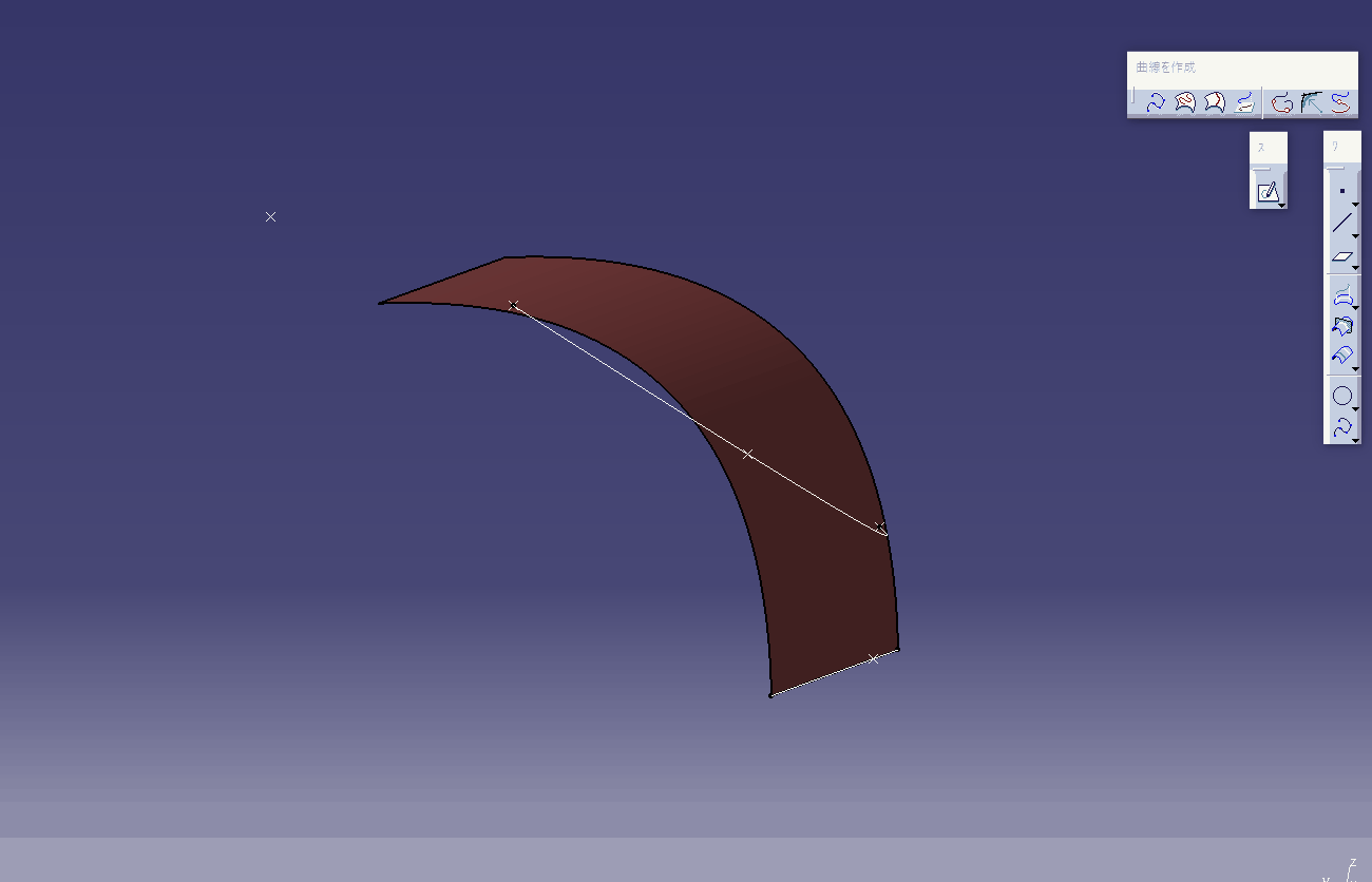 CATIA V5 3D曲線とスプライン曲線│3D楽