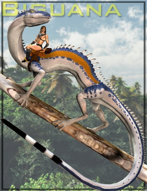 Biguana Riding Lizard Daz3D models for Daz Studio