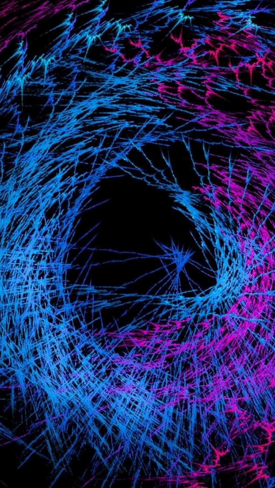 3D Android Wallpaper — Blue Neon Backgrounds For Android