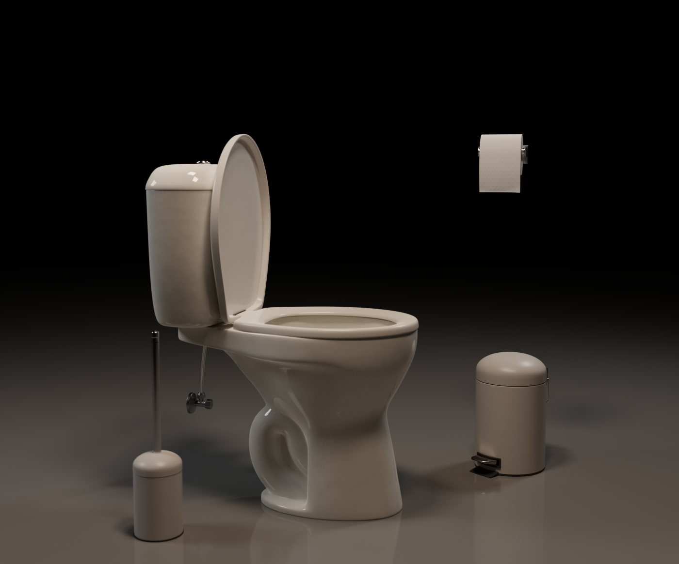 Toilet Bowl Set 1 3D Arches