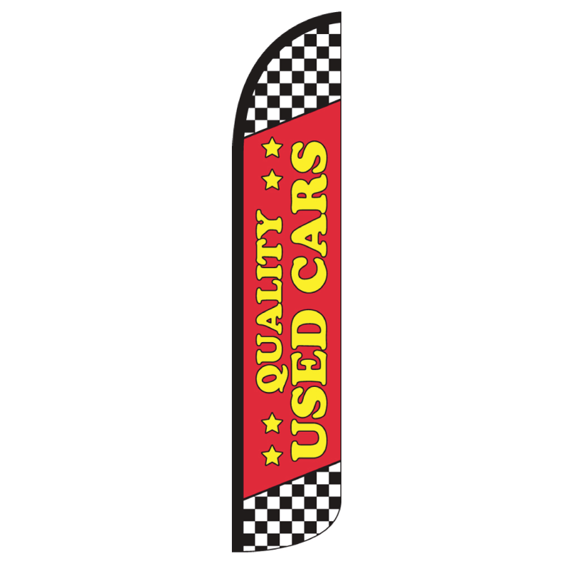 Quality Used Cars Red WindFree Feather Flag 3 Day Flags
