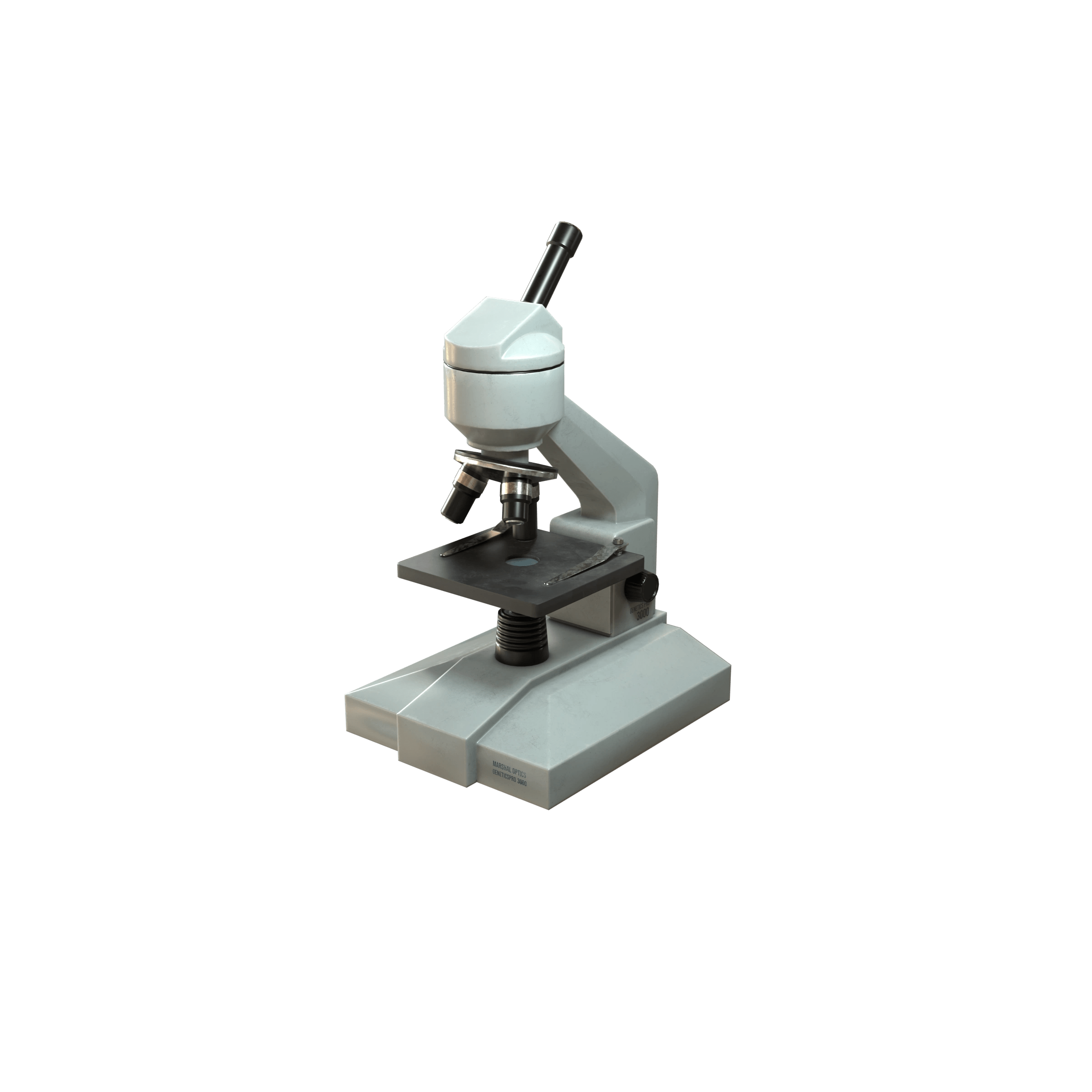 Laboratory Microscope Game Asset Low Poly Model 3DBabylon