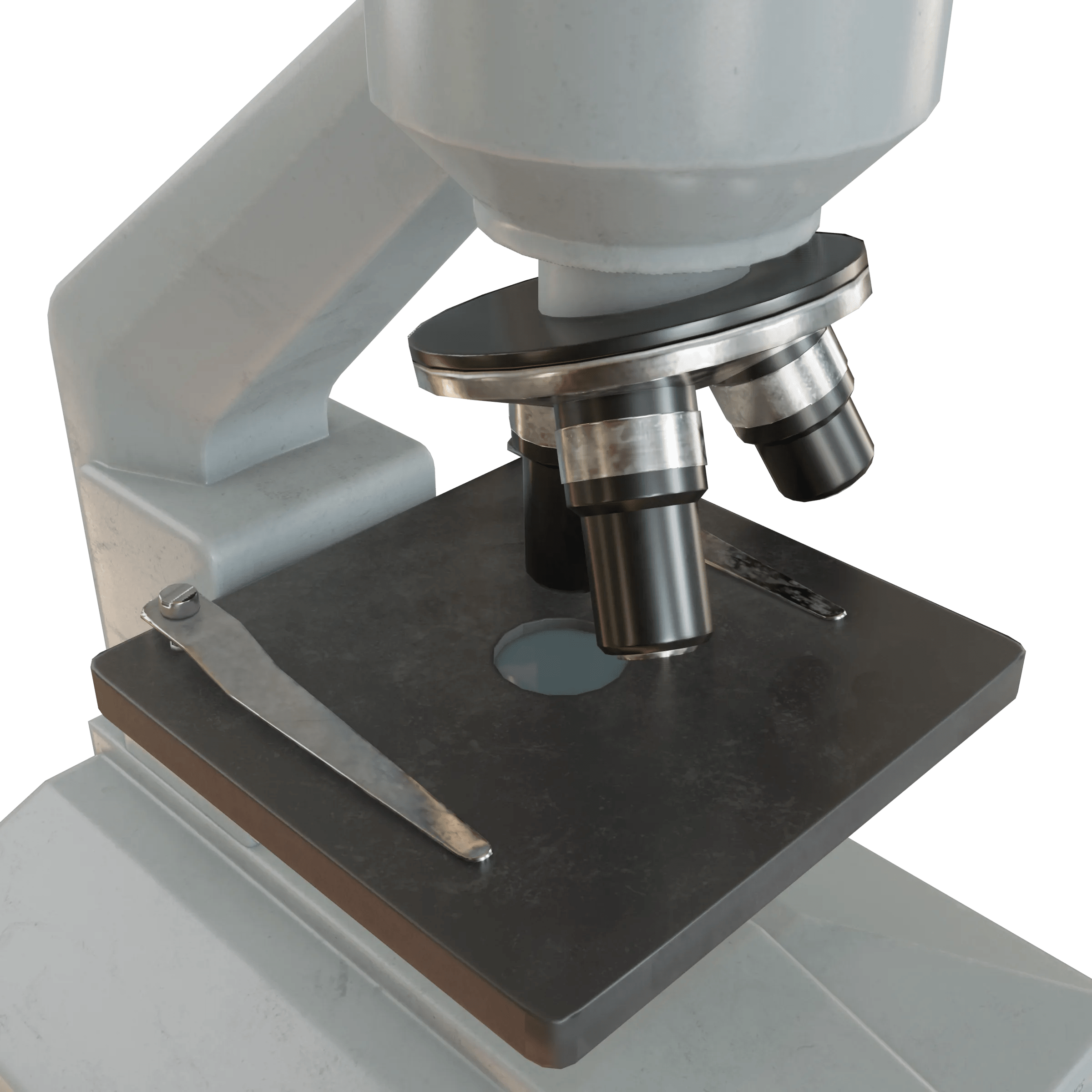 Laboratory Microscope Game Asset Low Poly Model 3DBabylon