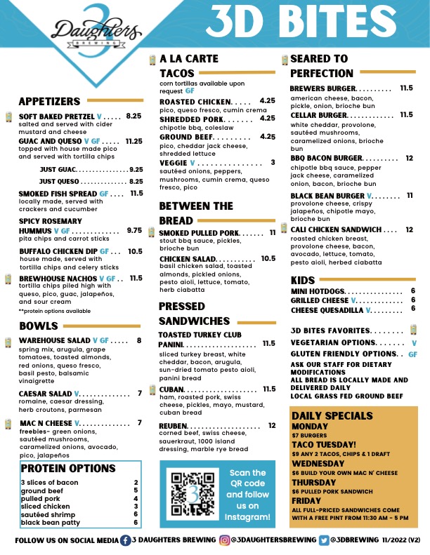 Food St. Pete 3 Daughters Brewing 3 Daughters Brewing