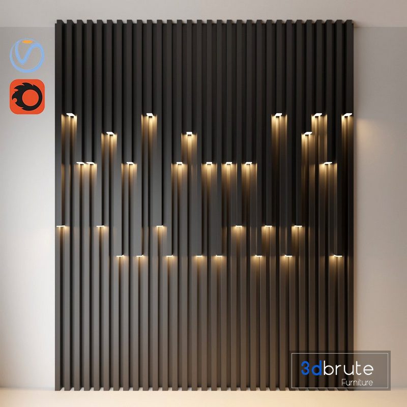 wall decorative light 3d model Buy Download 3dbrute