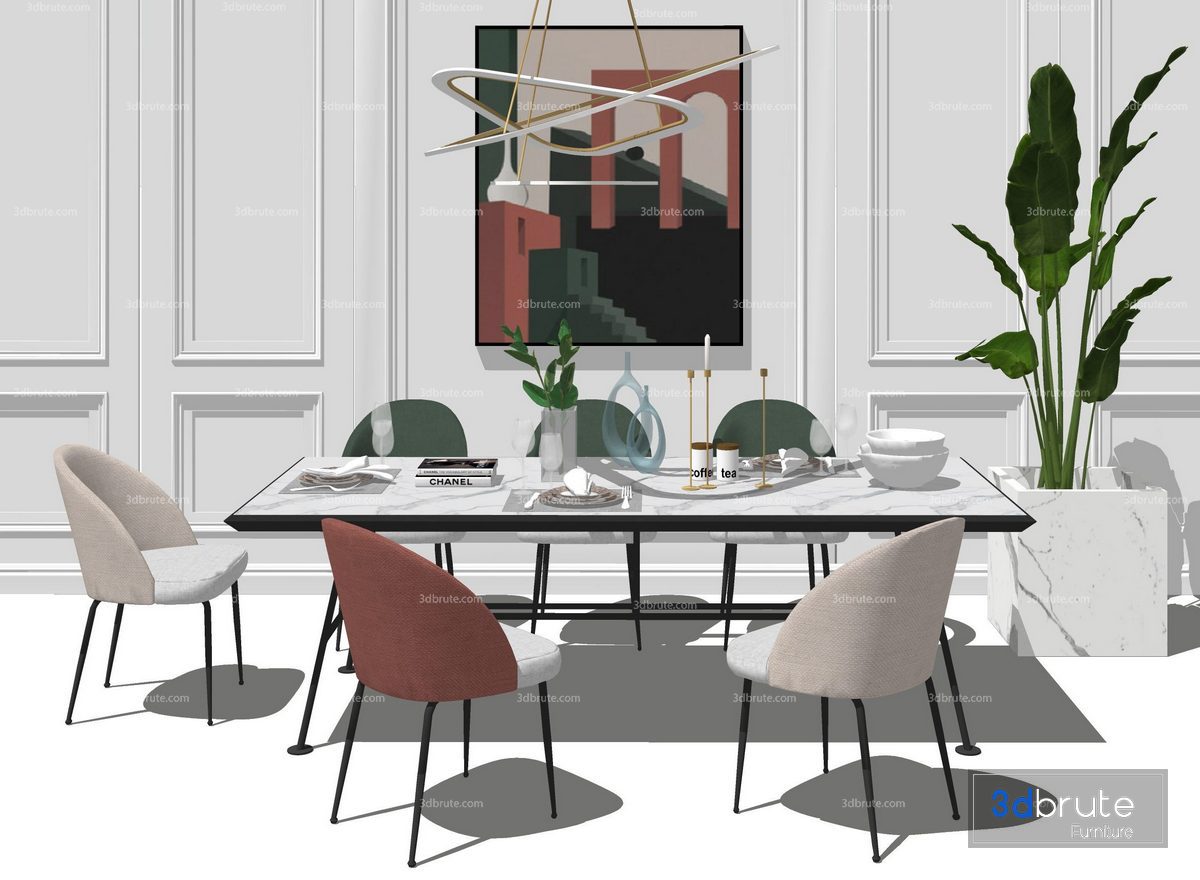 Dining Table 3d Warehouse Sketchup Image to u