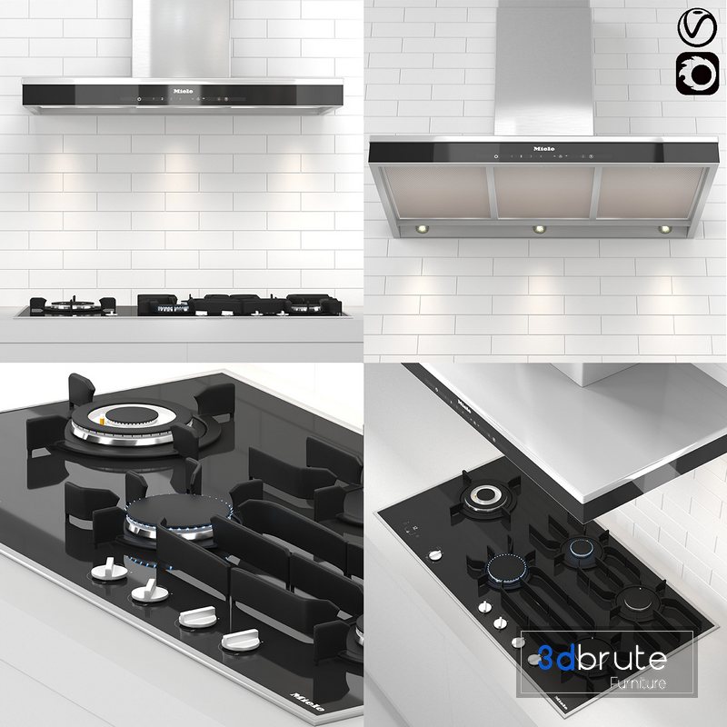 Miele Appliances Collection Gas Cooktop And Hood, KM 3054 G, DA 6698