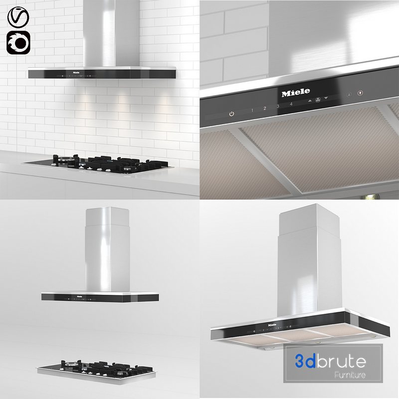 Miele Appliances Collection Gas Cooktop And Hood, KM 3054 G, DA 6698