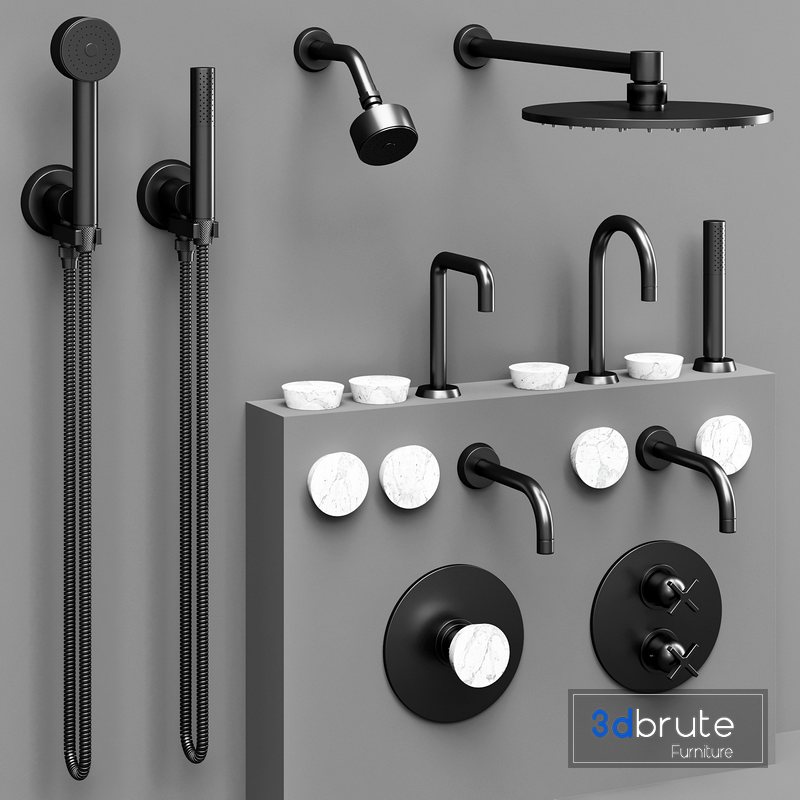 The watermark collection ZEN bathroom faucet set 3d model Buy Download