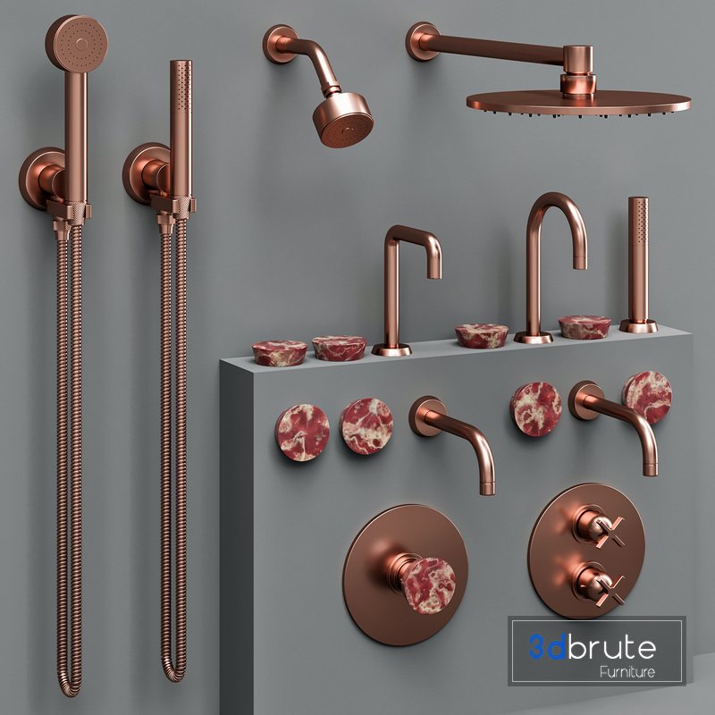 The watermark collection ZEN bathroom faucet set 3d model Buy Download